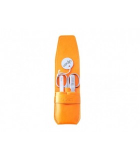 Alpen 6800ylr.orange Pochette manucure lame Inox manche  cm inox satiné orange