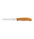 Victorinox 6.7936.12l9 Boite de 6 Couteau pizza/steak « gourmet », lame crantée 12 cm inox, manche polypropylène orange