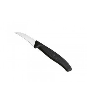 Victorinox 6.7503 couteau bec d'oiseau, lame incurvée 6 cm inox, manche ergonomique polypropylène noir