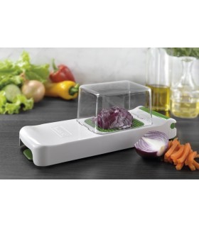 Alligator 39208 Coupe legumes Chopper, 8 x 11 x 11 cm. Taille de la coupe 5 mm. bakélite blanc