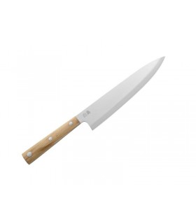 Due Cigni 2c.507 Couteau Gyuto DUE CIGNI « HAKUCHO », lame 21 cm pleine soie acier X50CrMoVN15, manche olivier 3 rivets.