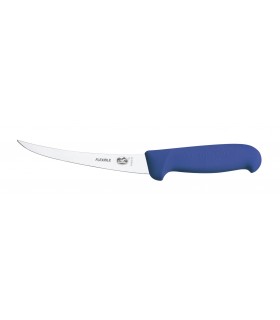 Victorinox 5.6612.15 Couteau désosser, lame étroite flexible 15 cm inox, dos renversé, manche fibrox bleu