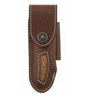 Max Capdebarthes 49812 Etui « T » cuir pérou, port horiz/verti. pour modèles « Le Thiers » et Laguiole jusqu'à 12 cm de manche.