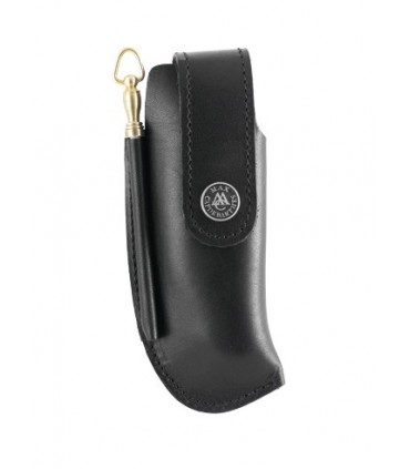 Max Capdebarthes 76312 Etui cuir noir pour couteaux de chasse de 12 cm de manche. Avec fusil de poche réf. 260.