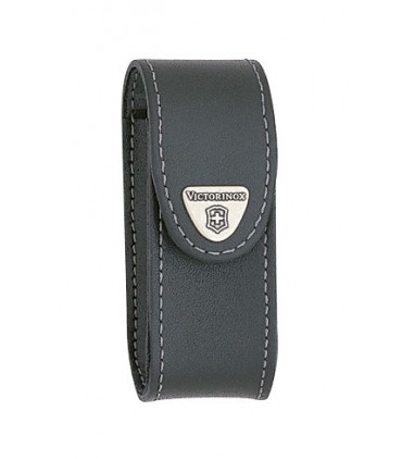 Victorinox 4.0521.31 Étui cuir noir avec clip pivotant pour couteaux 91 mm de 15 à 23 pièces.