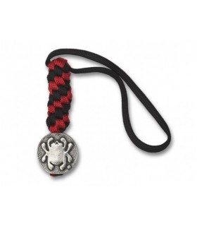 bück bead5ly Cordelette tressé avec plaque étain rouge et noir