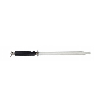 Fisher 472 Fusil de boucher « CLASSIC », mèche ovale 30 cm chrome dur, taillage fin, manche noir.