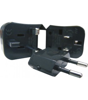 Manufacturer kra.su3 Kit Kit de prises secteur « Uniplug » à compatibilité universelle, avec étui de voyage.