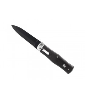 Mikov 241nhbk Couteau Prédator, lame acier inox 420 revêtement noir, manche 12 cm ABS noir